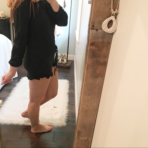 Brandy Melville Pants - Brandy Melville black one size drawstring romper
